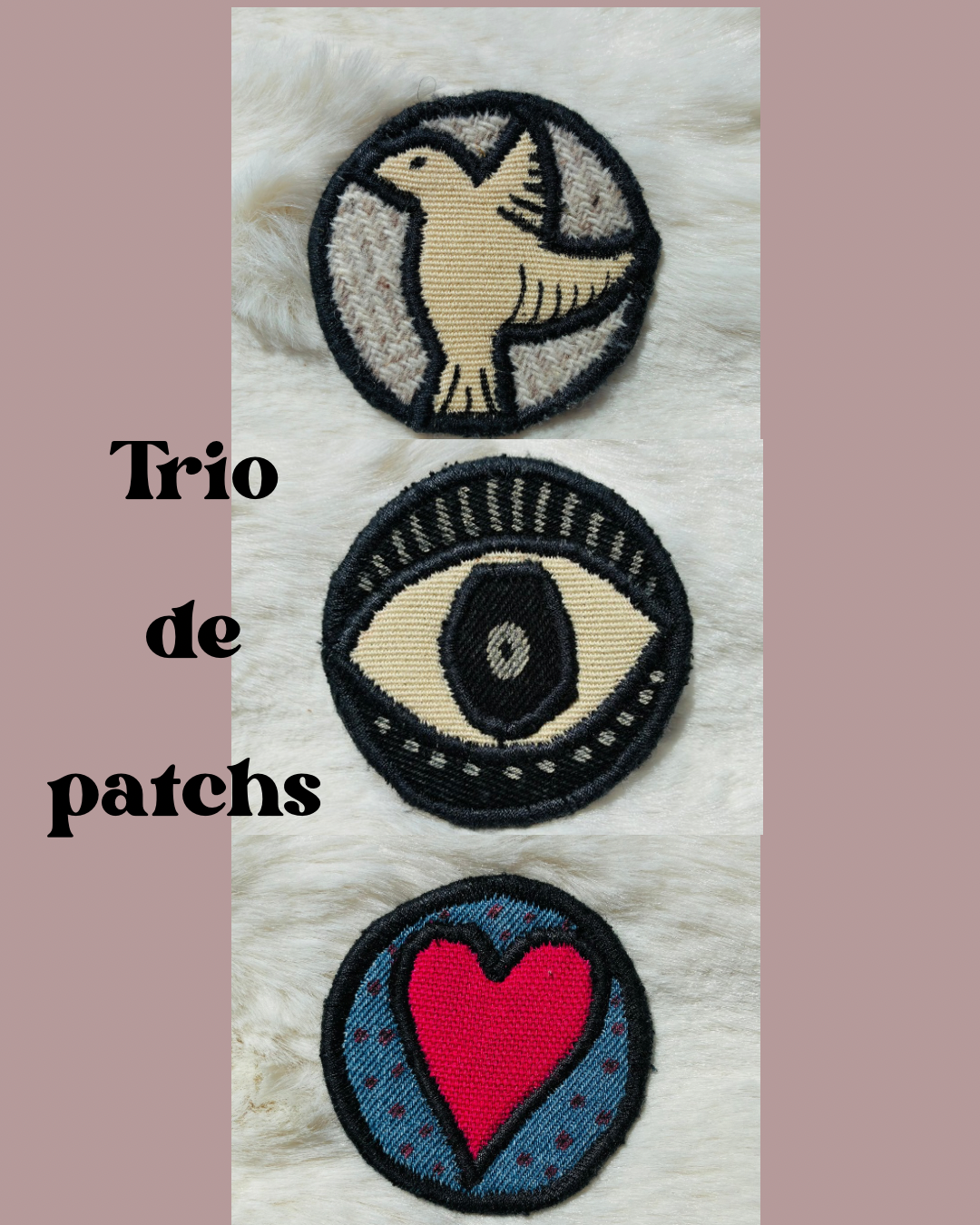 Pack trio de patchs